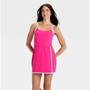 New Tags Size M Women's Everyday Soft Wrap Active Dress All In Motion Berry Pink